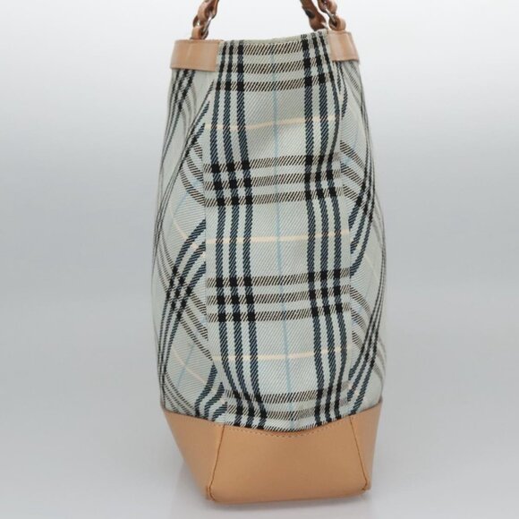 BURBERRY Nova Check Blue Label Hand Bag Canvas Blue Auth - Picture 11 of 16